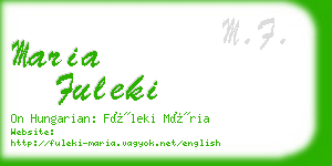 maria fuleki business card
