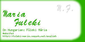 maria fuleki business card
